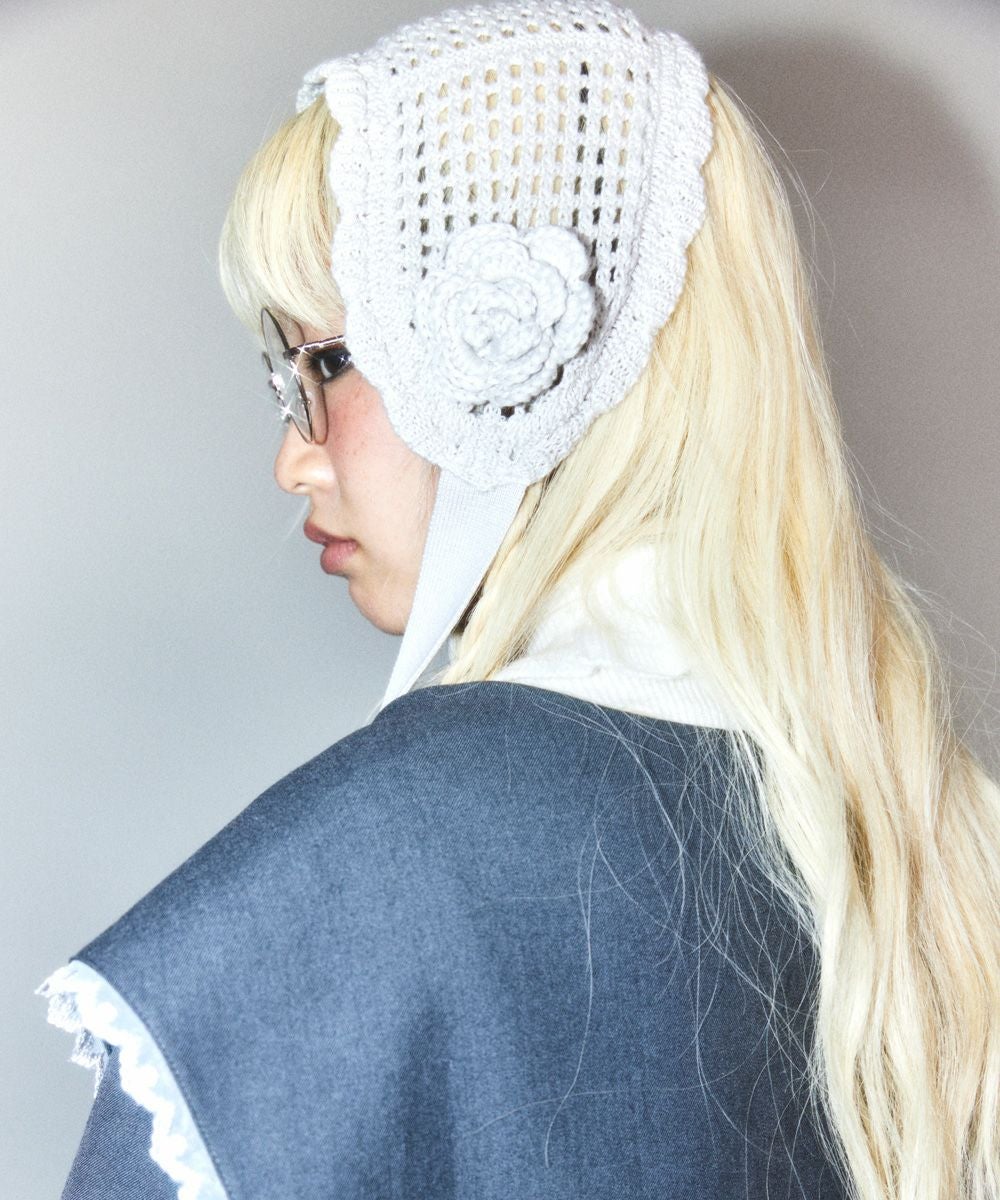 FLOWER KNIT HEAD DRESS | Candy Stripper（キャンディ ストリッパー