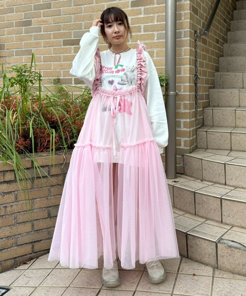 ETOILE TIERED HARNESS TULLE SKIRT | Candy Stripper（キャンディ