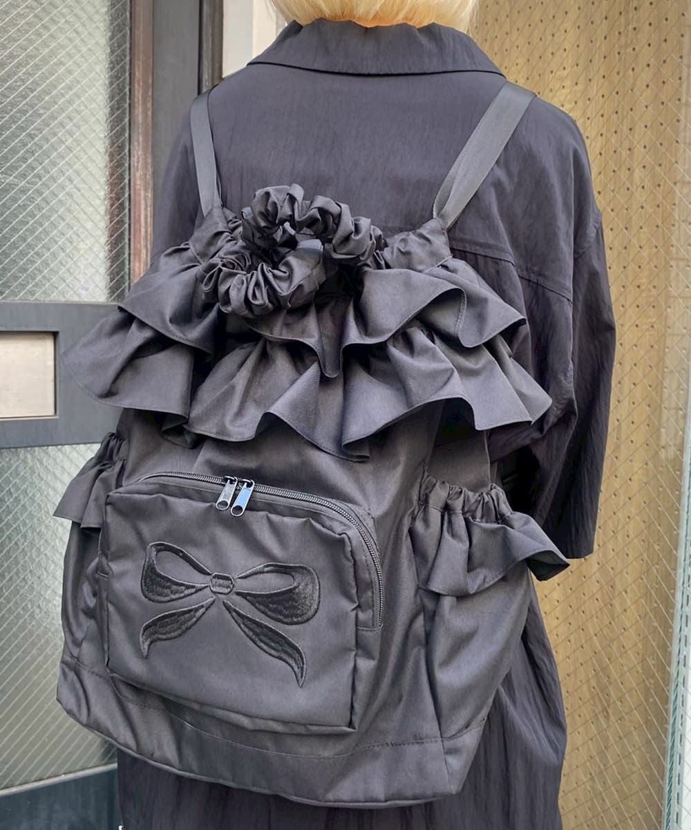 RIBBON FRILL KNAPSACK | Candy Stripper（キャンディ ストリッパー