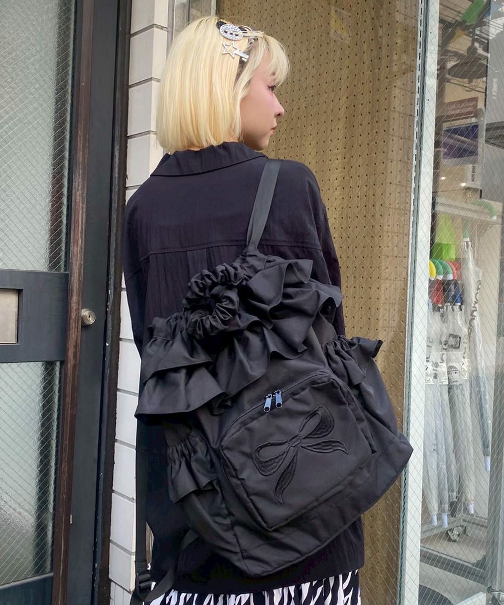 RIBBON FRILL KNAPSACK | Candy Stripper（キャンディ ストリッパー