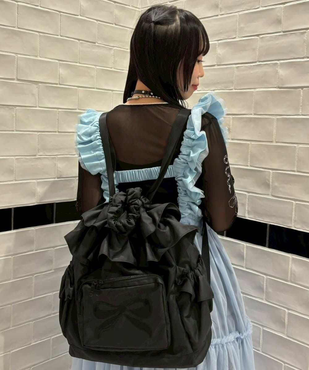 RIBBON FRILL KNAPSACK | Candy Stripper（キャンディ ストリッパー