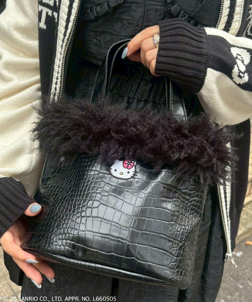 HELLO KITTY】HIBISCUS 2WAY FUR BAG | Candy Stripper（キャンディ