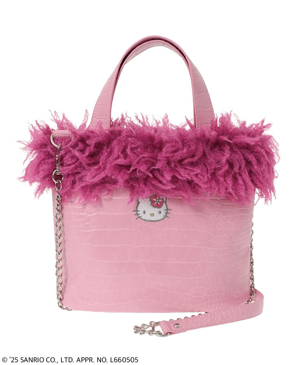 HELLO KITTY】HIBISCUS 2WAY FUR BAG | Candy Stripper（キャンディ