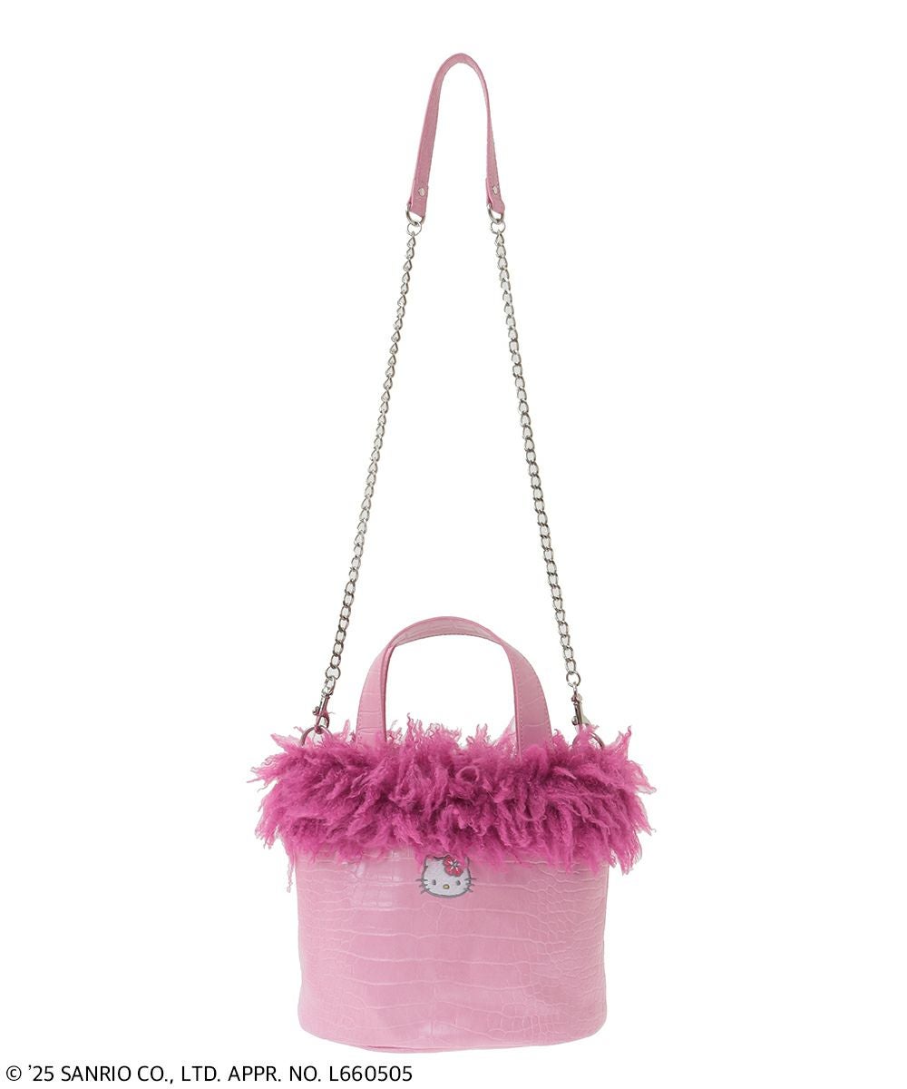 HELLO KITTY】HIBISCUS 2WAY FUR BAG | Candy Stripper（キャンディ