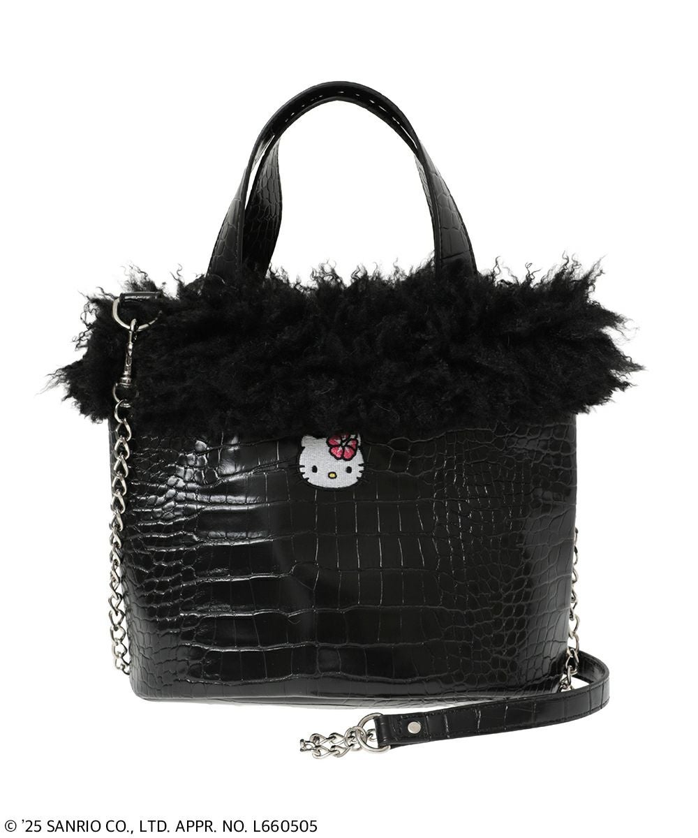 HELLO KITTY】HIBISCUS 2WAY FUR BAG | Candy Stripper（キャンディ