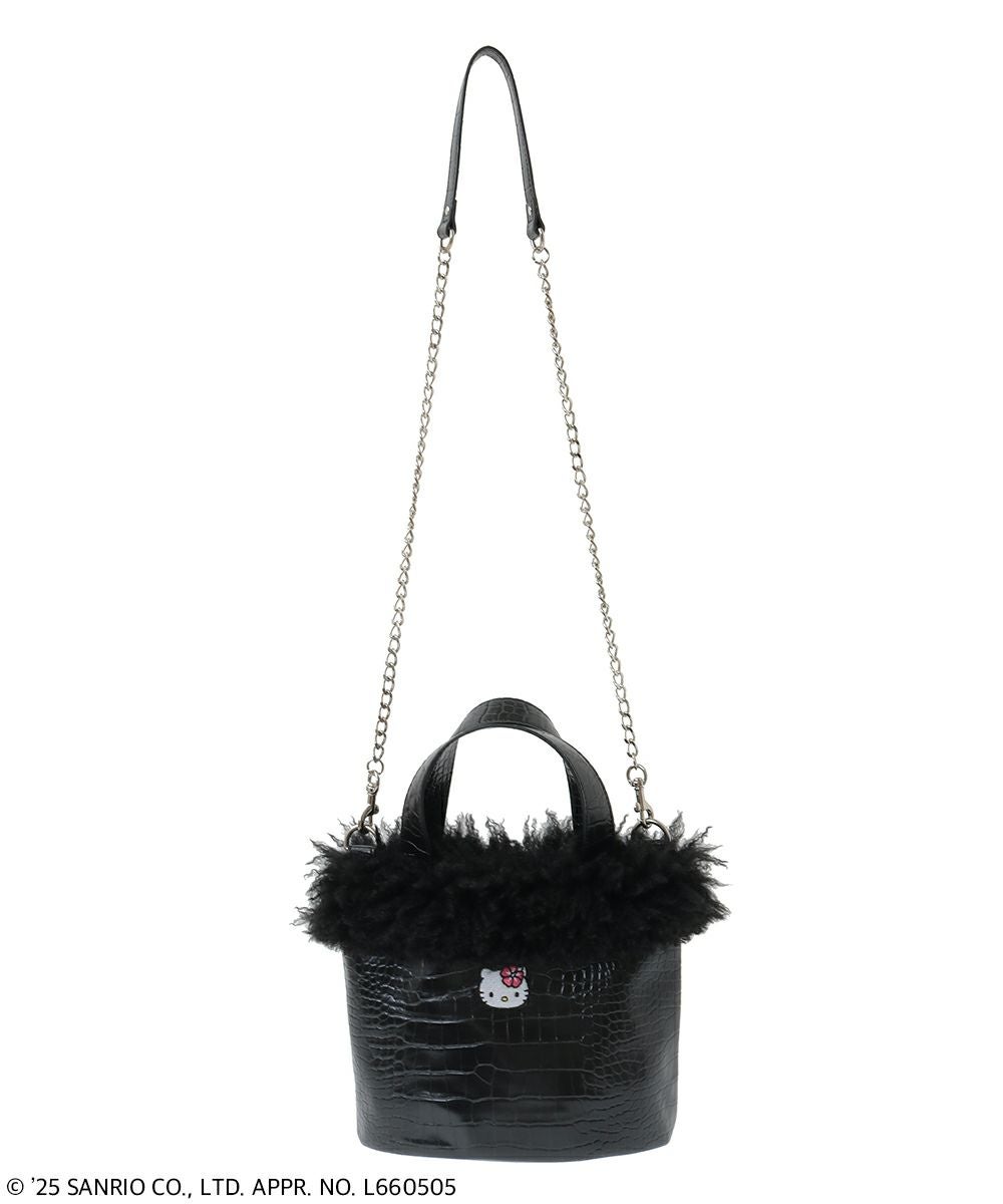 HELLO KITTY】HIBISCUS 2WAY FUR BAG | Candy Stripper（キャンディ