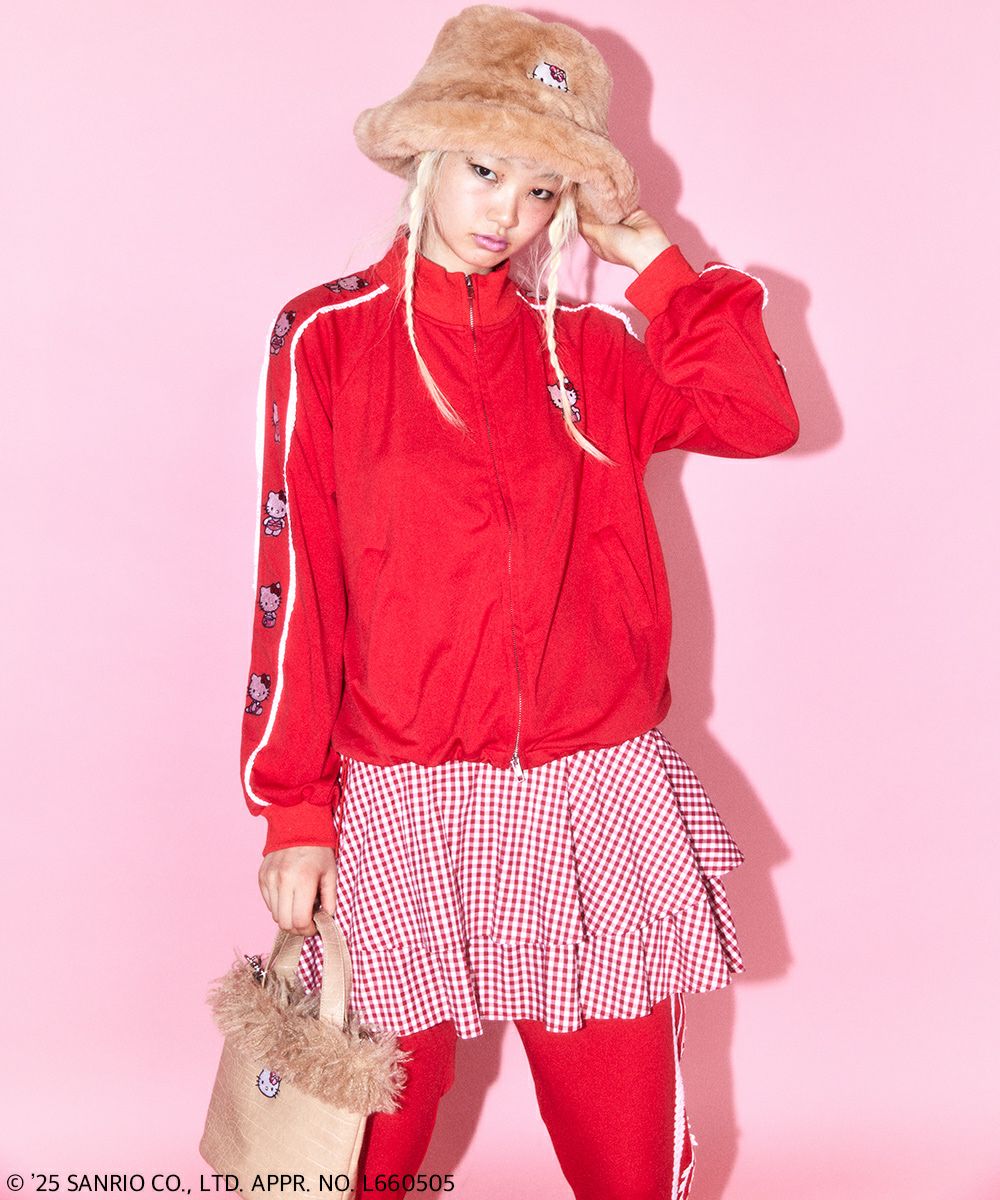 HELLO KITTY】HIBISCUS FUR HAT | Candy Stripper（キャンディ