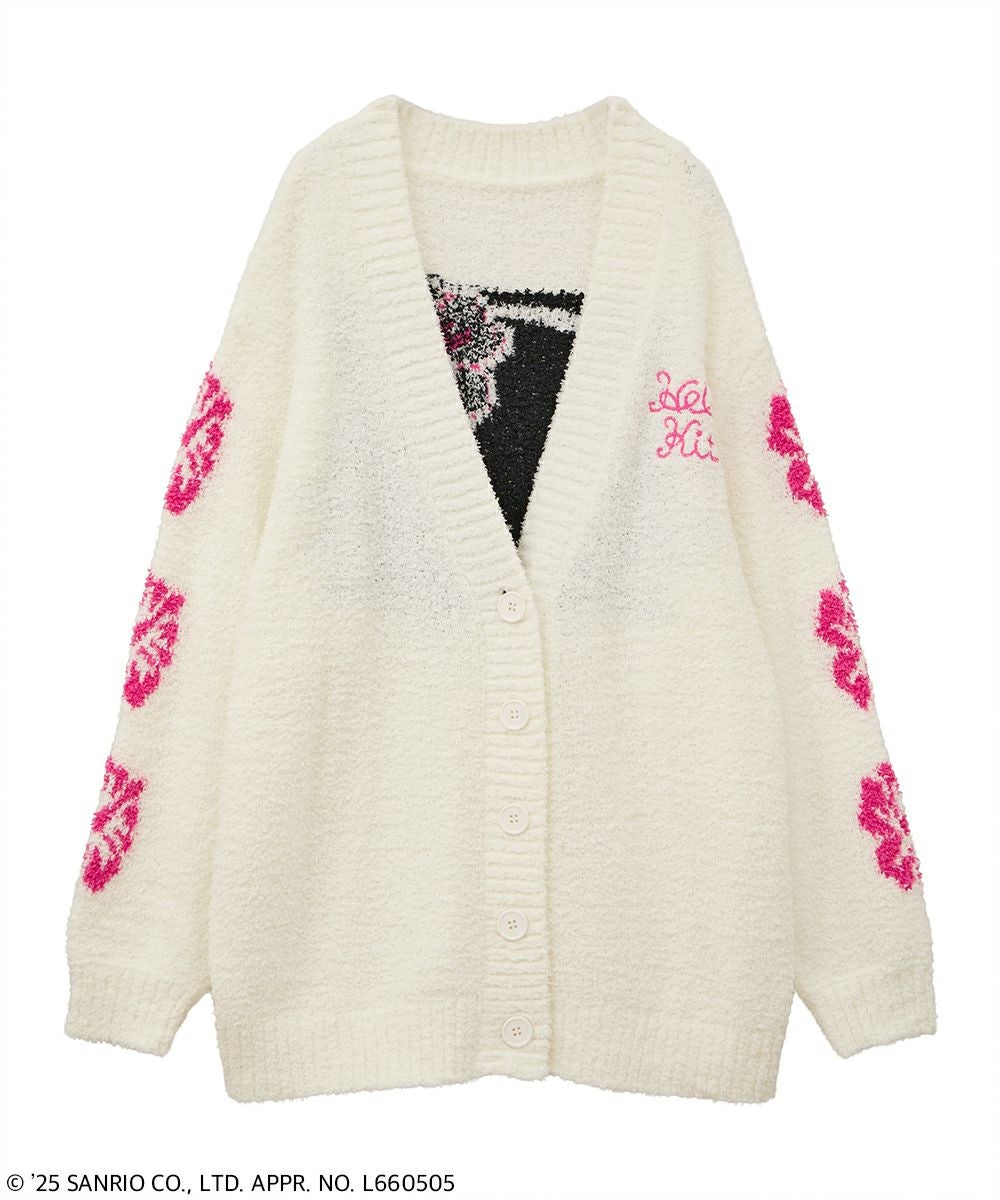 HELLO KITTY】HIBISCUS KNIT CARDIGAN | Candy Stripper（キャンディ
