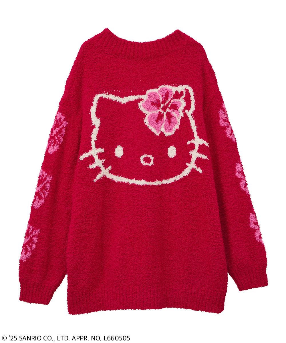 HELLO KITTY】HIBISCUS KNIT CARDIGAN | Candy Stripper（キャンディ
