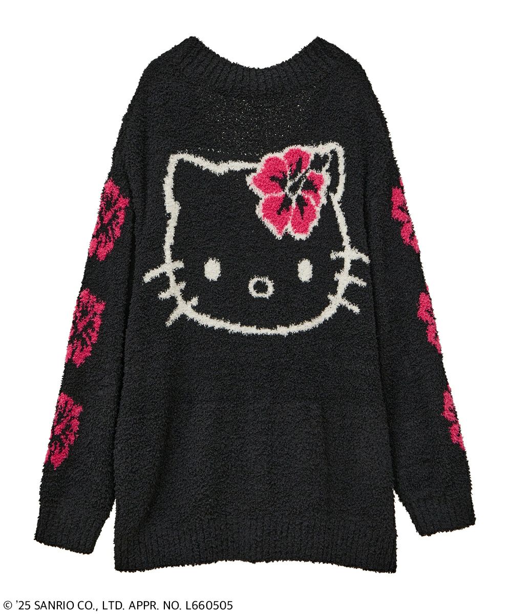 HELLO KITTY】HIBISCUS KNIT CARDIGAN | Candy Stripper（キャンディ