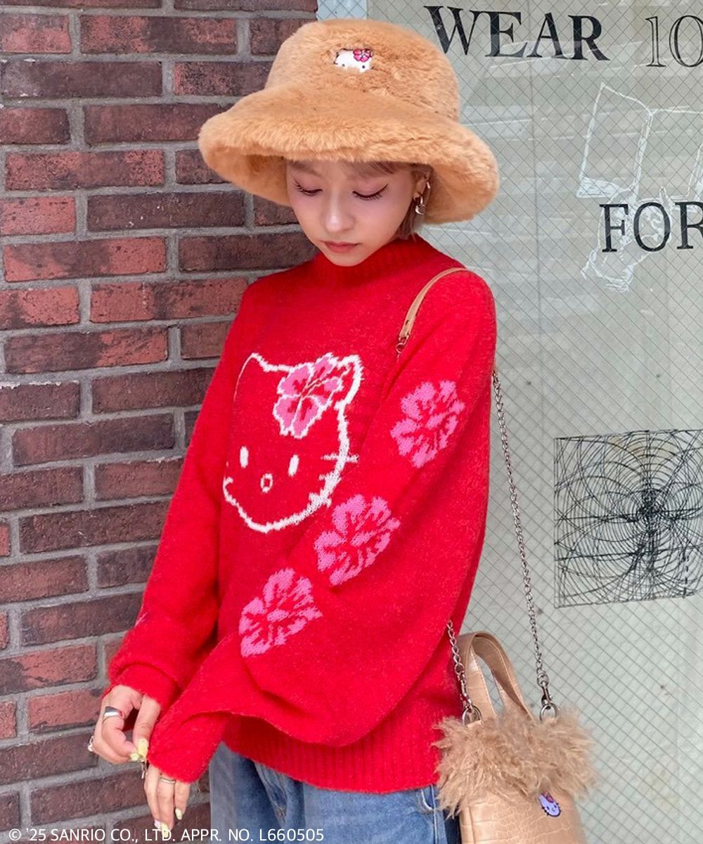 HELLO KITTY】HIBISCUS KNIT PULLOVER | Candy Stripper（キャンディ