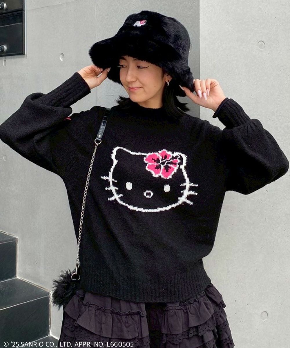 HELLO KITTY】HIBISCUS KNIT PULLOVER | Candy Stripper（キャンディ