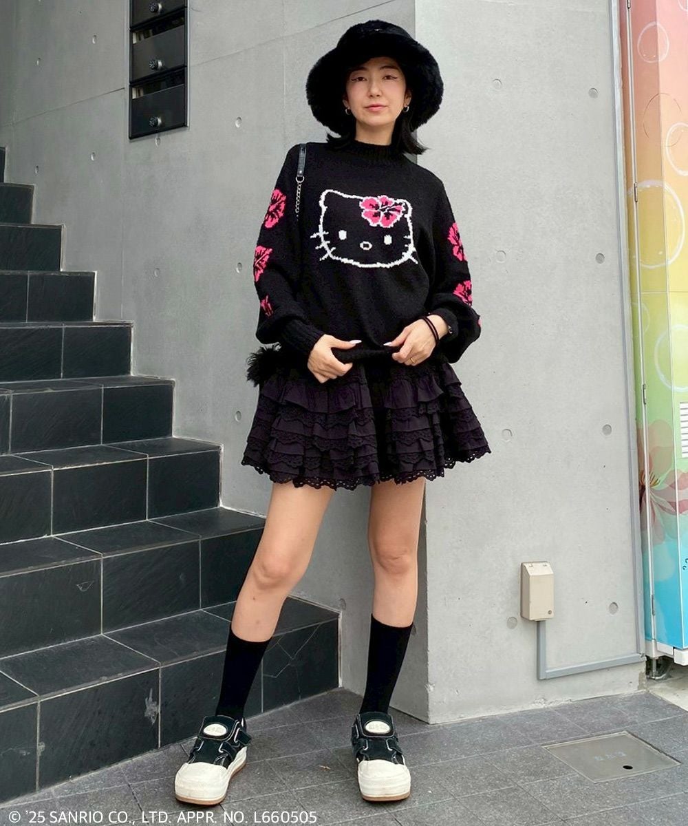 HELLO KITTY】HIBISCUS KNIT PULLOVER | Candy Stripper（キャンディ
