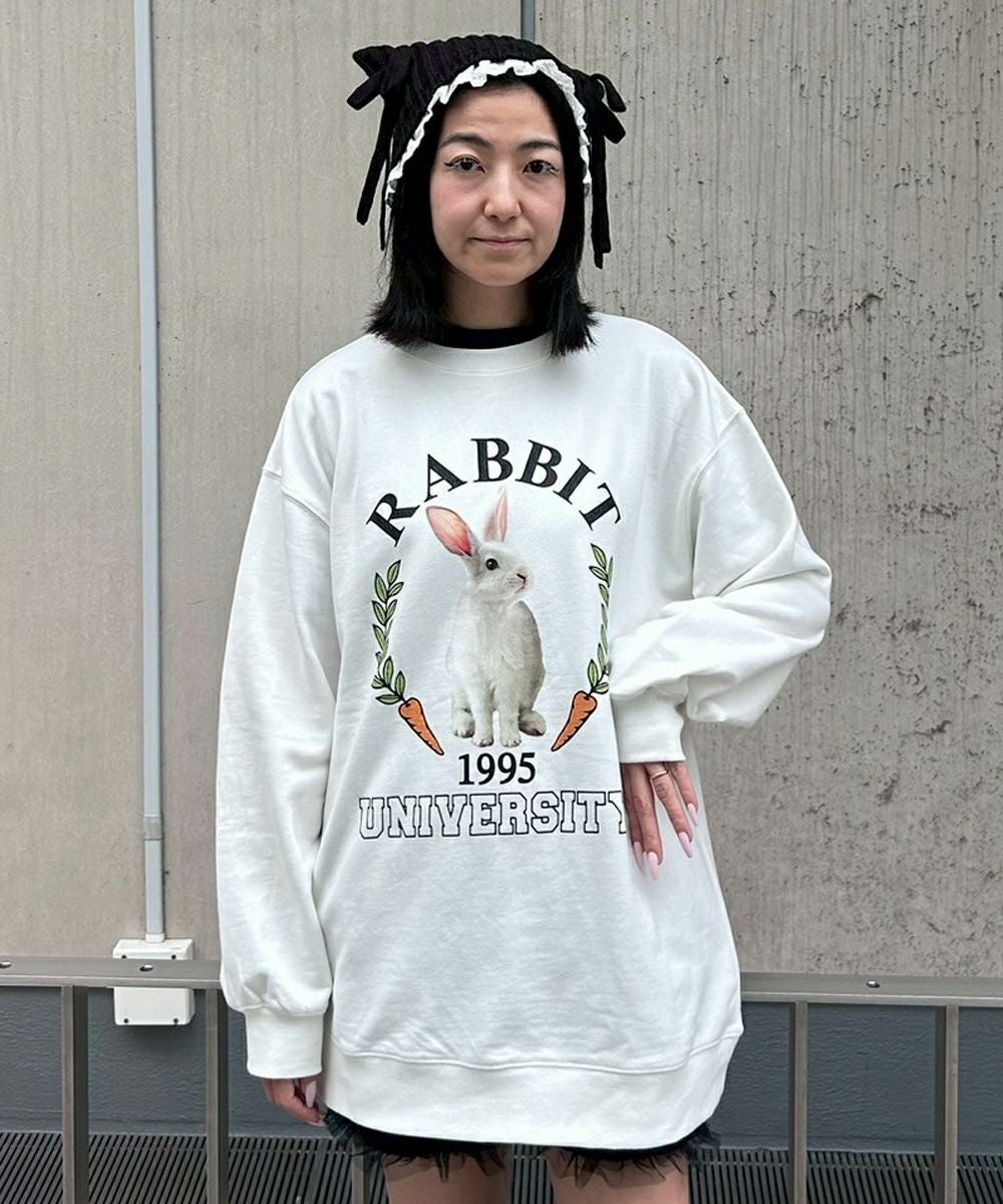 RABBIT UNIVERSITY SWEAT ONE-PIECE | Candy Stripper（キャンディ