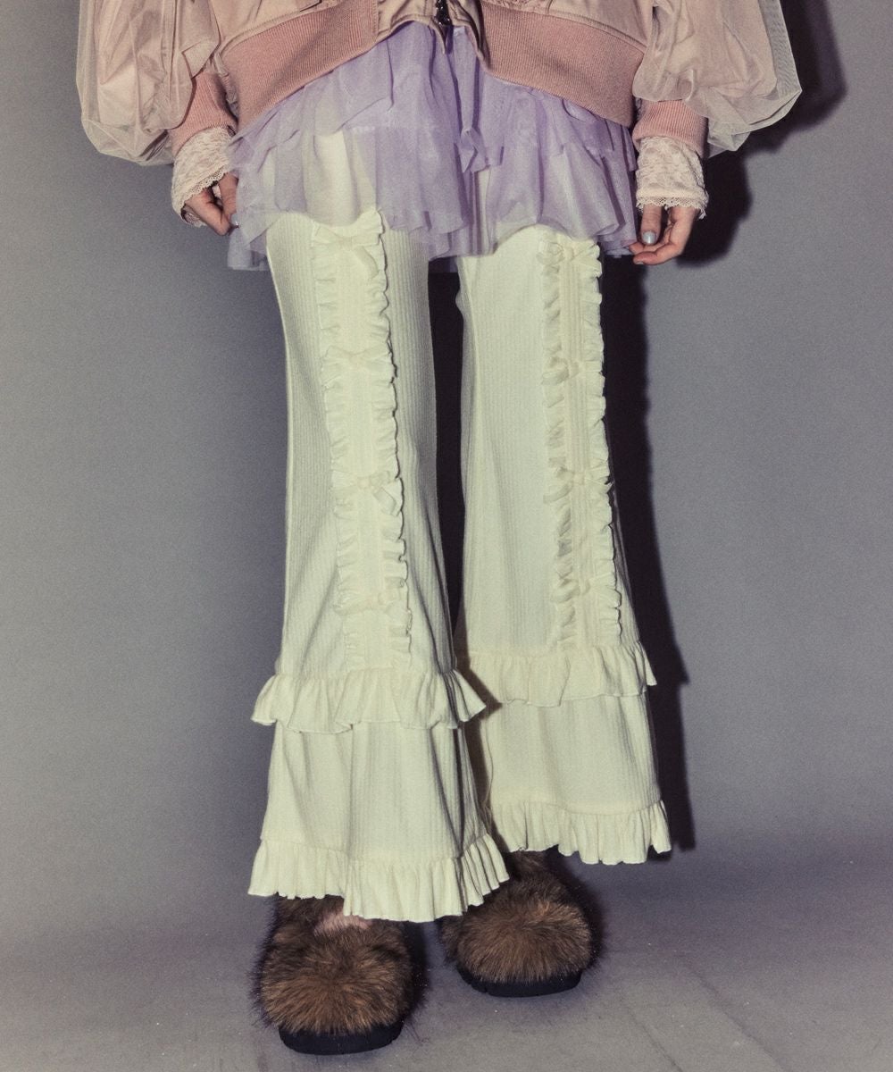 DECORATE RIBBON FLARE PANTS | Candy Stripper（キャンディ