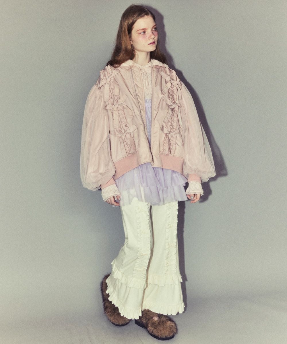 DECORATE RIBBON FLARE PANTS | Candy Stripper（キャンディ