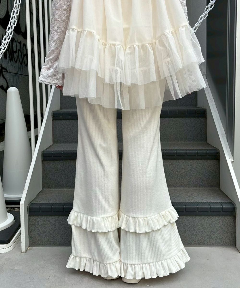 DECORATE RIBBON FLARE PANTS | Candy Stripper（キャンディ