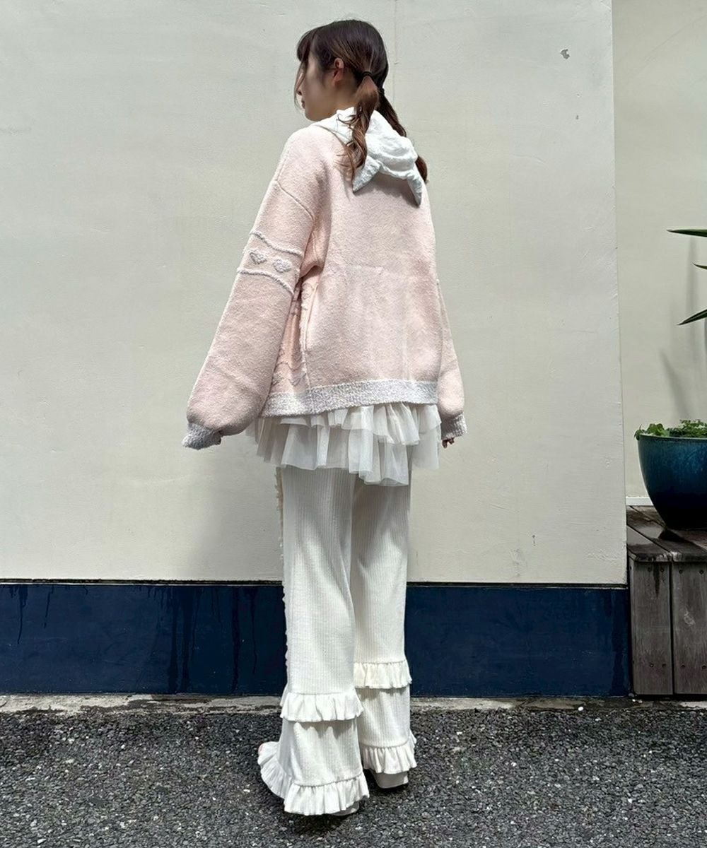 DECORATE RIBBON FLARE PANTS | Candy Stripper（キャンディ