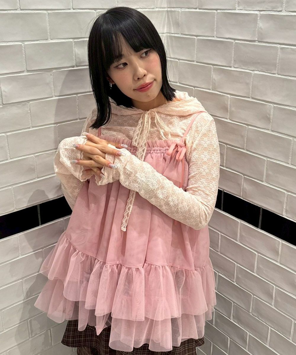 FRILL LACY JERSEY BLOUSON | Candy Stripper（キャンディ