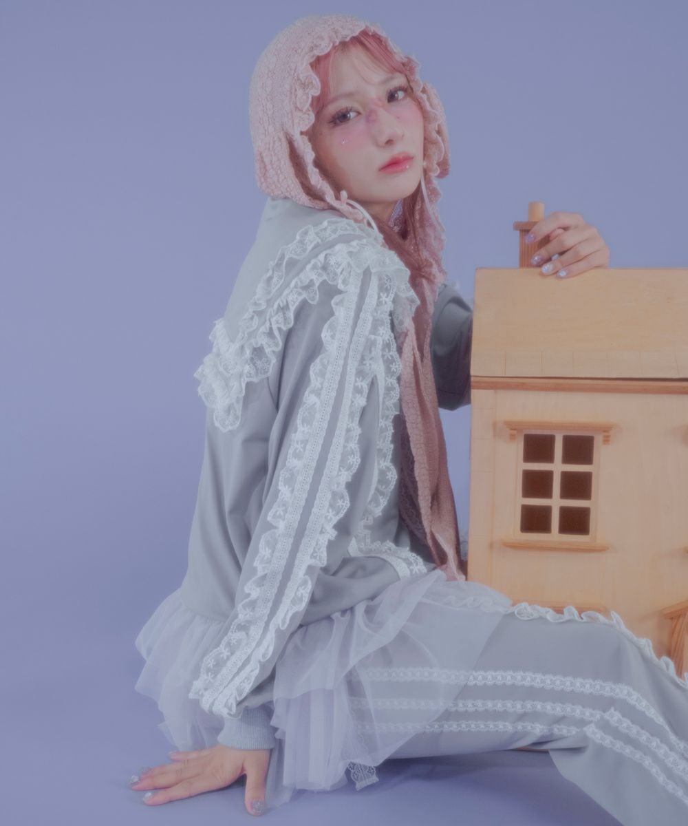 FRILL LACY JERSEY BLOUSON | Candy Stripper（キャンディ