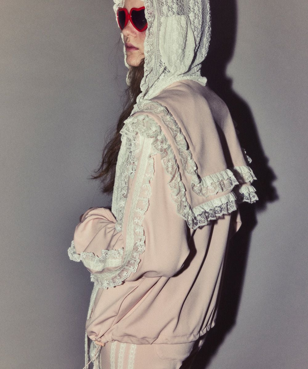 FRILL LACY JERSEY BLOUSON | Candy Stripper（キャンディ