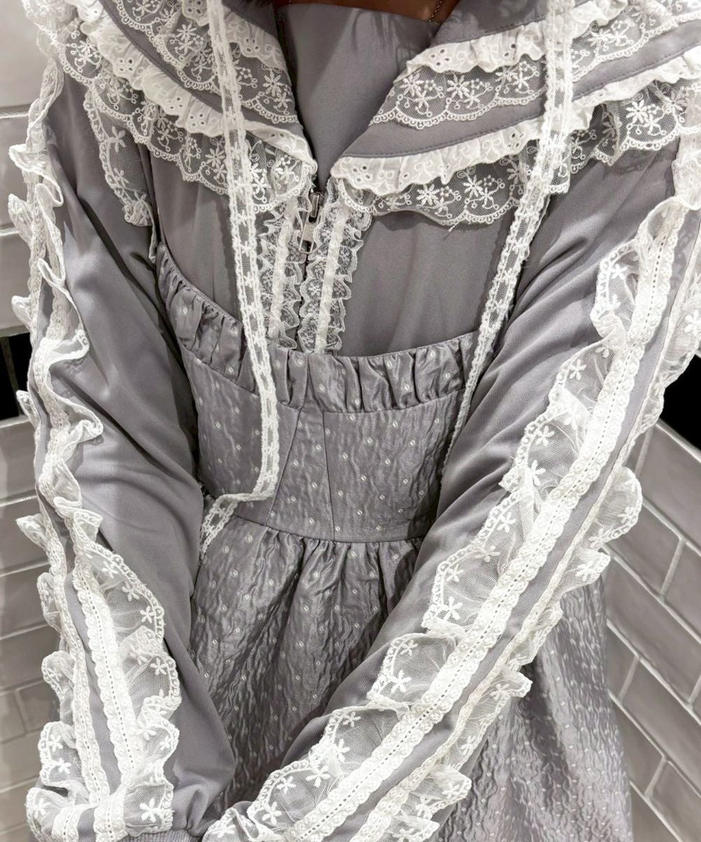 FRILL LACY JERSEY BLOUSON | Candy Stripper（キャンディ