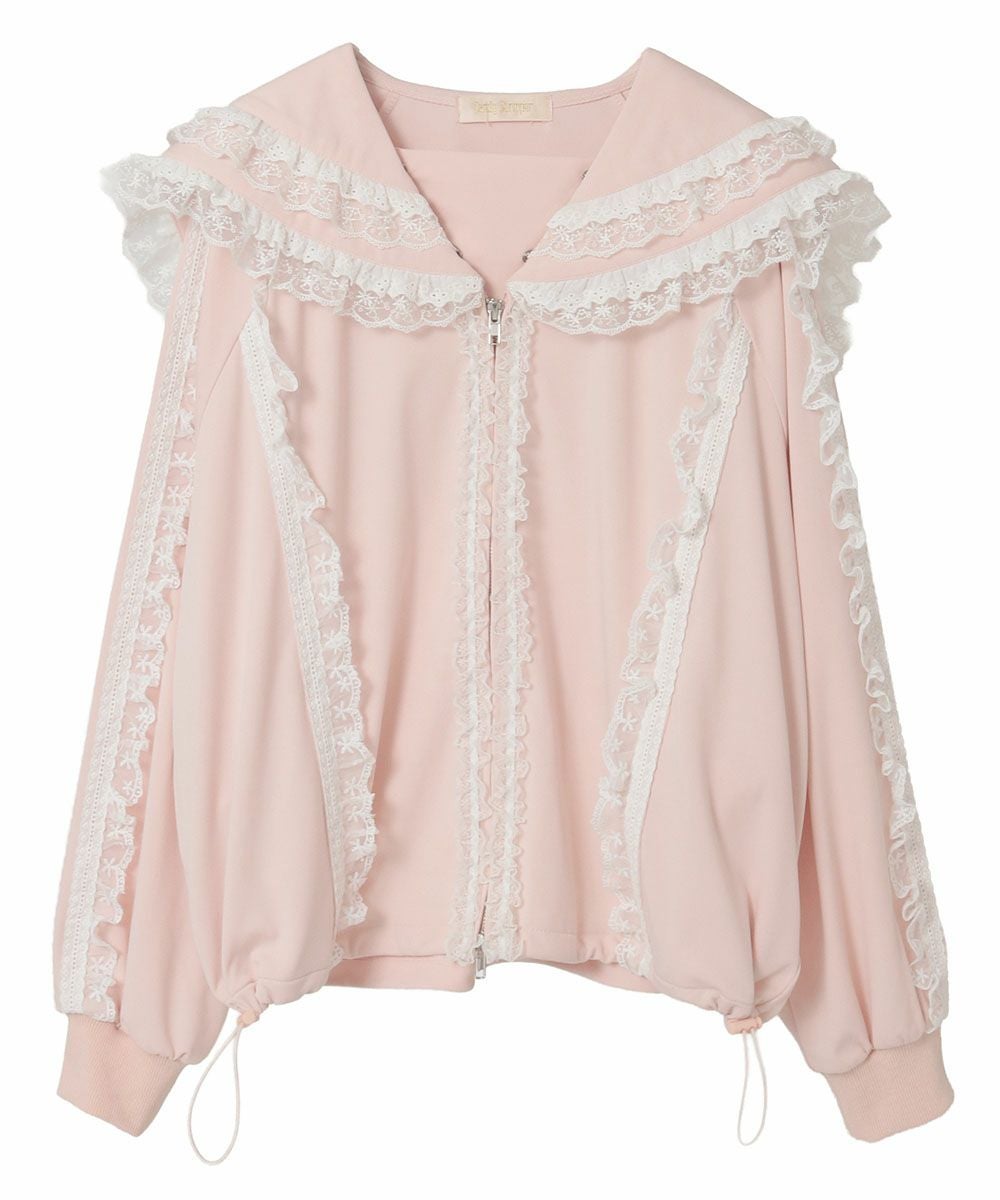FRILL LACY JERSEY BLOUSON | Candy Stripper（キャンディ