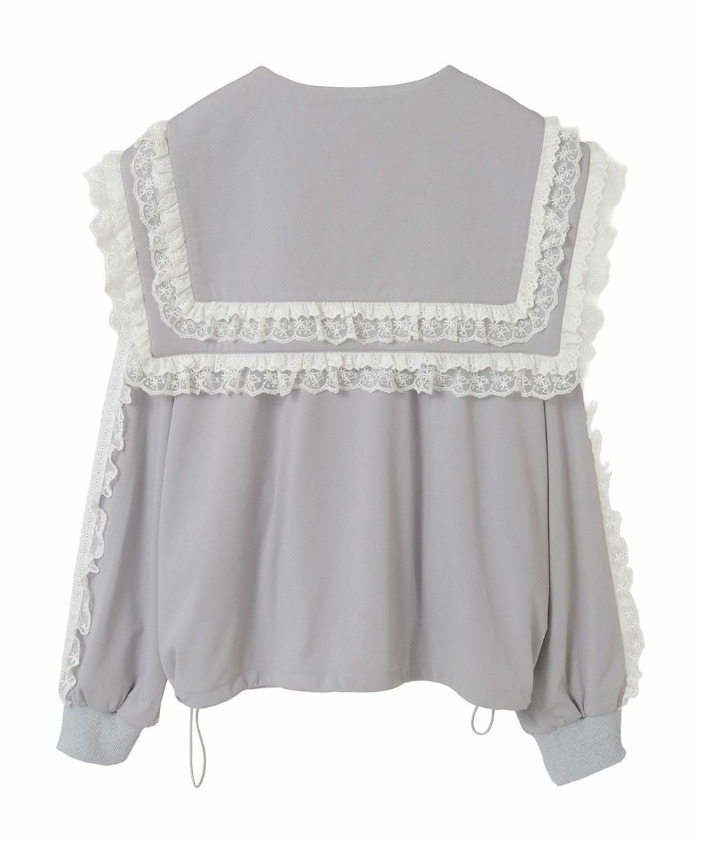 FRILL LACY JERSEY BLOUSON | Candy Stripper（キャンディ