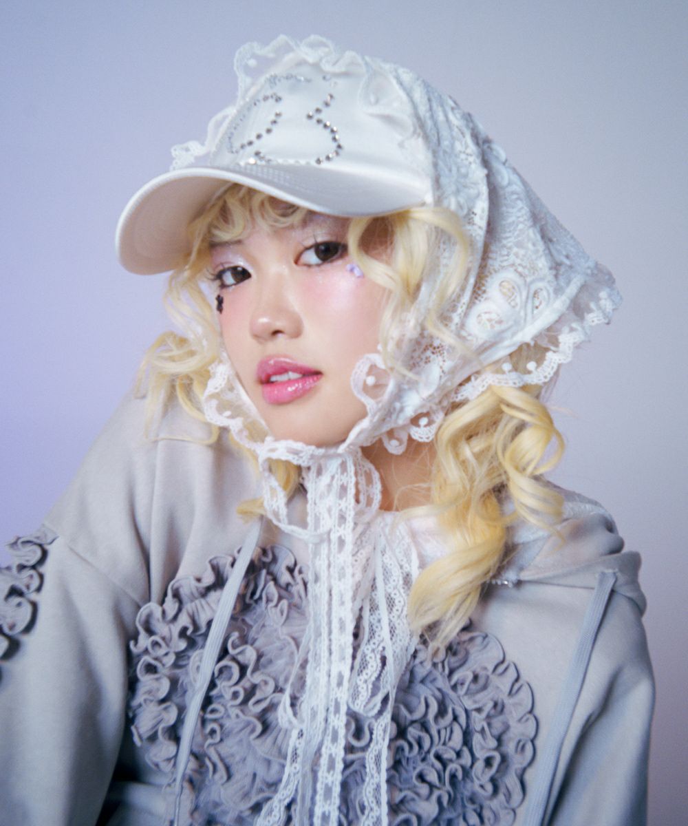 3WAY LACE SCARF CAP | Candy Stripper（キャンディ ストリッパー