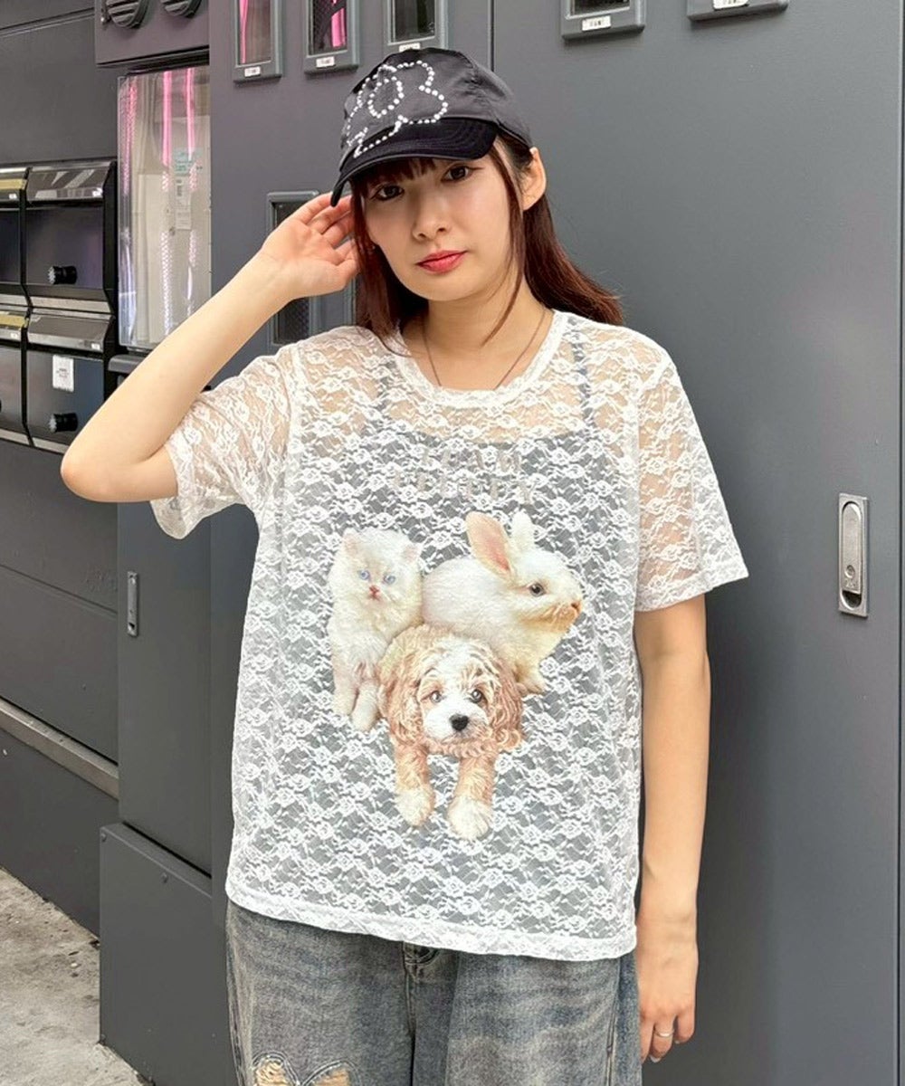 bow.a カトレアコート スカラップ 3WAY LACE SCARF CAP | Candy Stripper（キャンディ ストリッパー