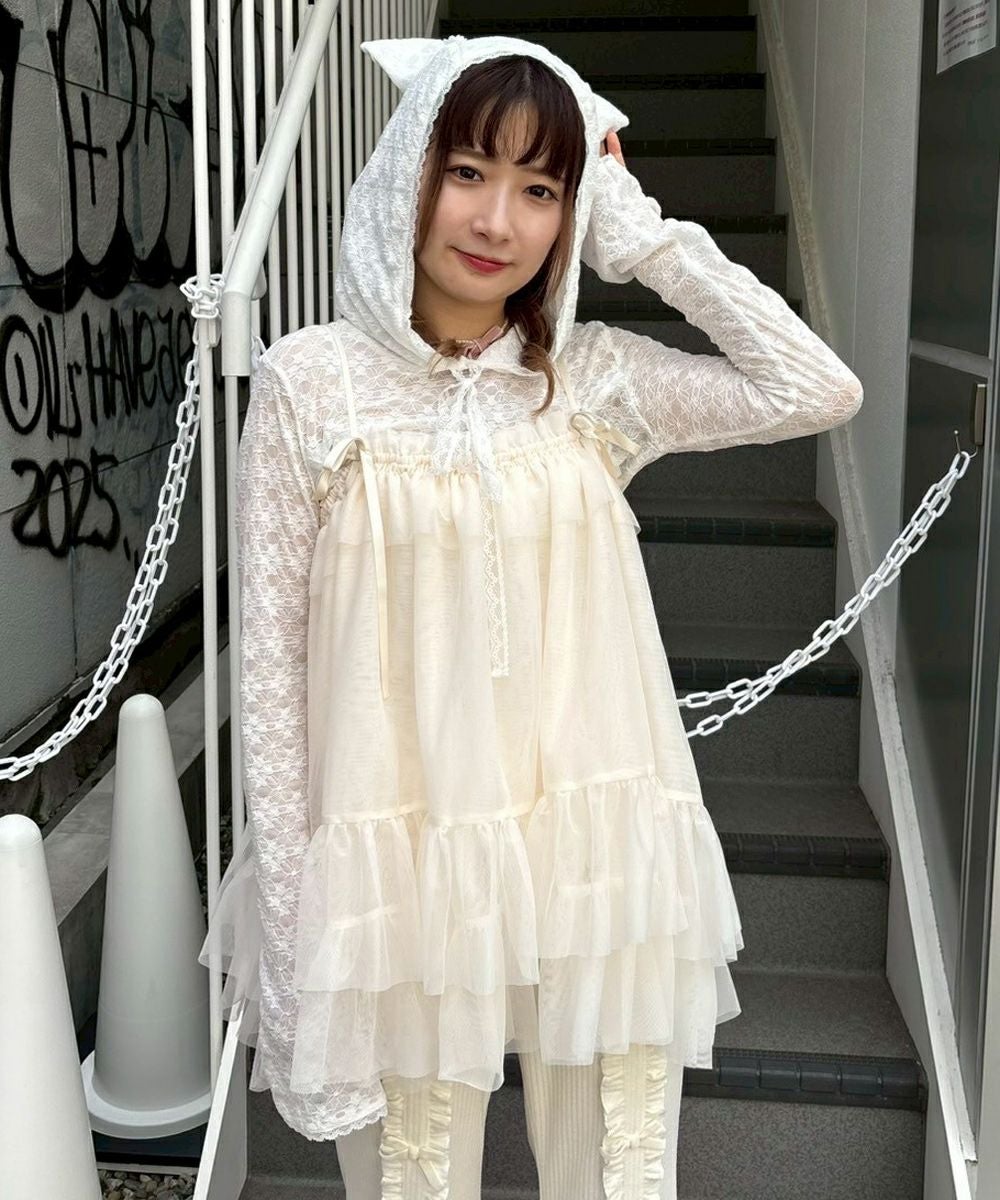 HOODED LACE TOPS | Candy Stripper（キャンディ ストリッパー