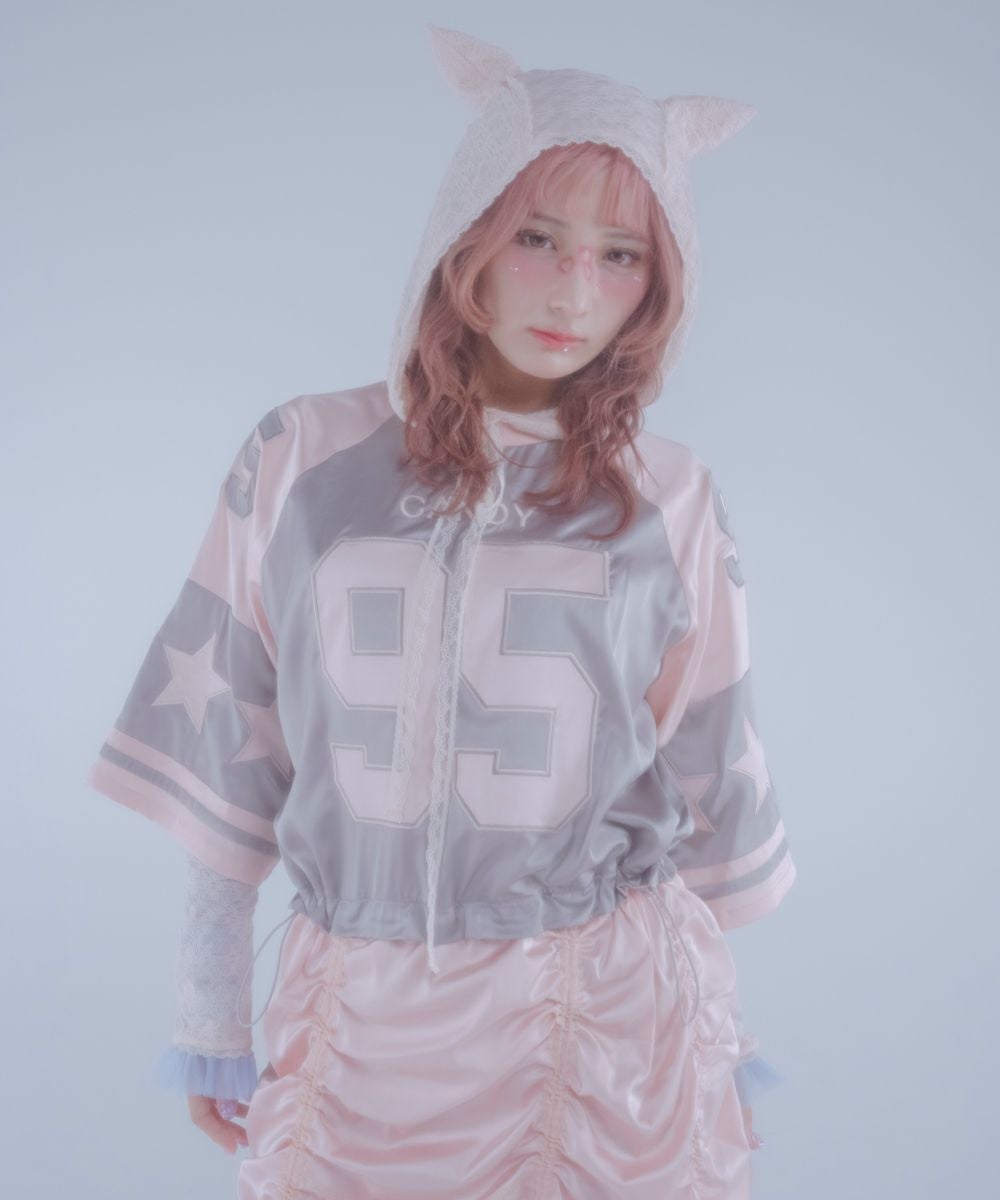 NUMBERING SATIN ONE-PIECE | Candy Stripper（キャンディ