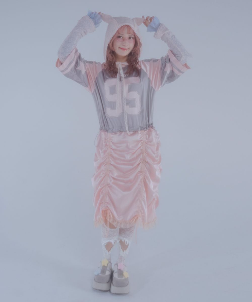 NUMBERING SATIN ONE-PIECE | Candy Stripper（キャンディ