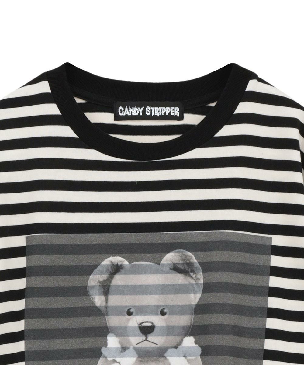 トップス BROKEN BEAR PATCHED BORDER TOPS BROKEN BEAR PATCHED BORDER TOPS | Candy Stripper（キャンディ