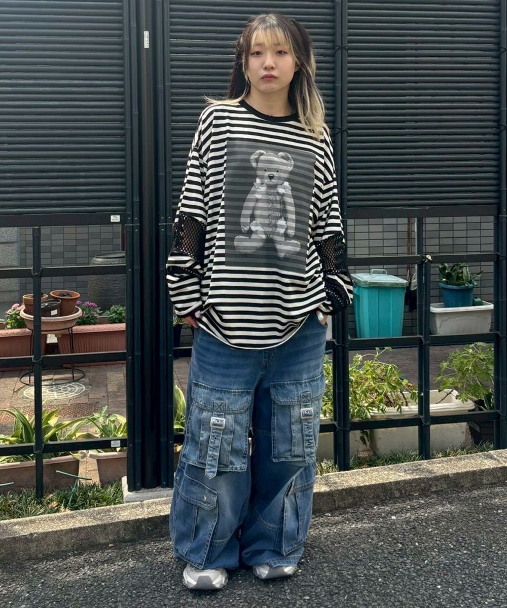 9 POCKETS LAYERED DENIM PANTS | Candy Stripper（キャンディ