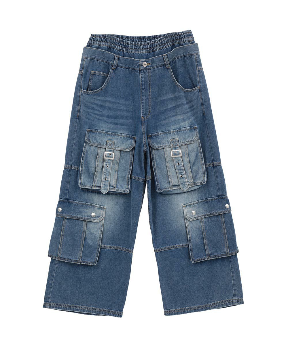 9 POCKETS LAYERED DENIM PANTS | Candy Stripper（キャンディ