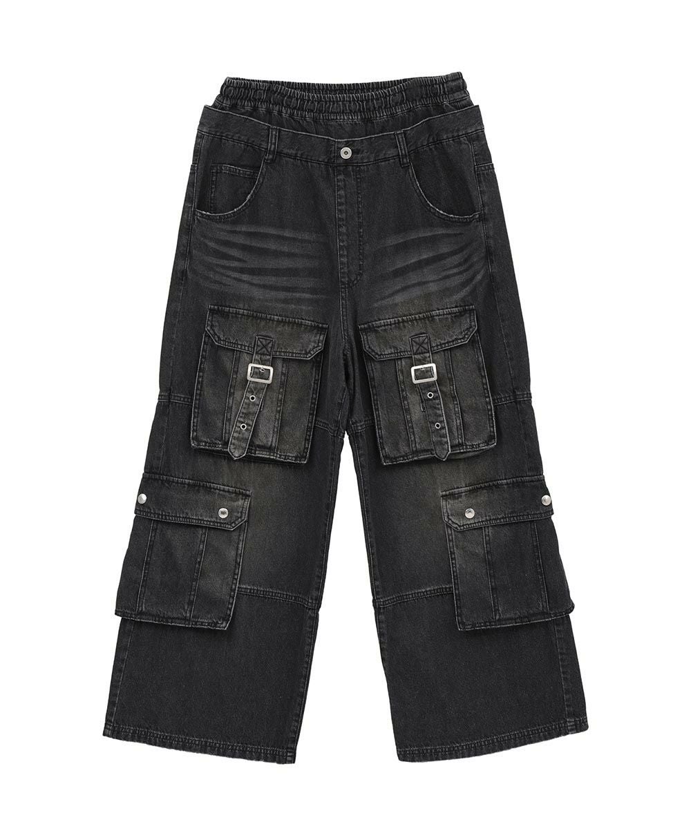 9 POCKETS LAYERED DENIM PANTS | Candy Stripper（キャンディ