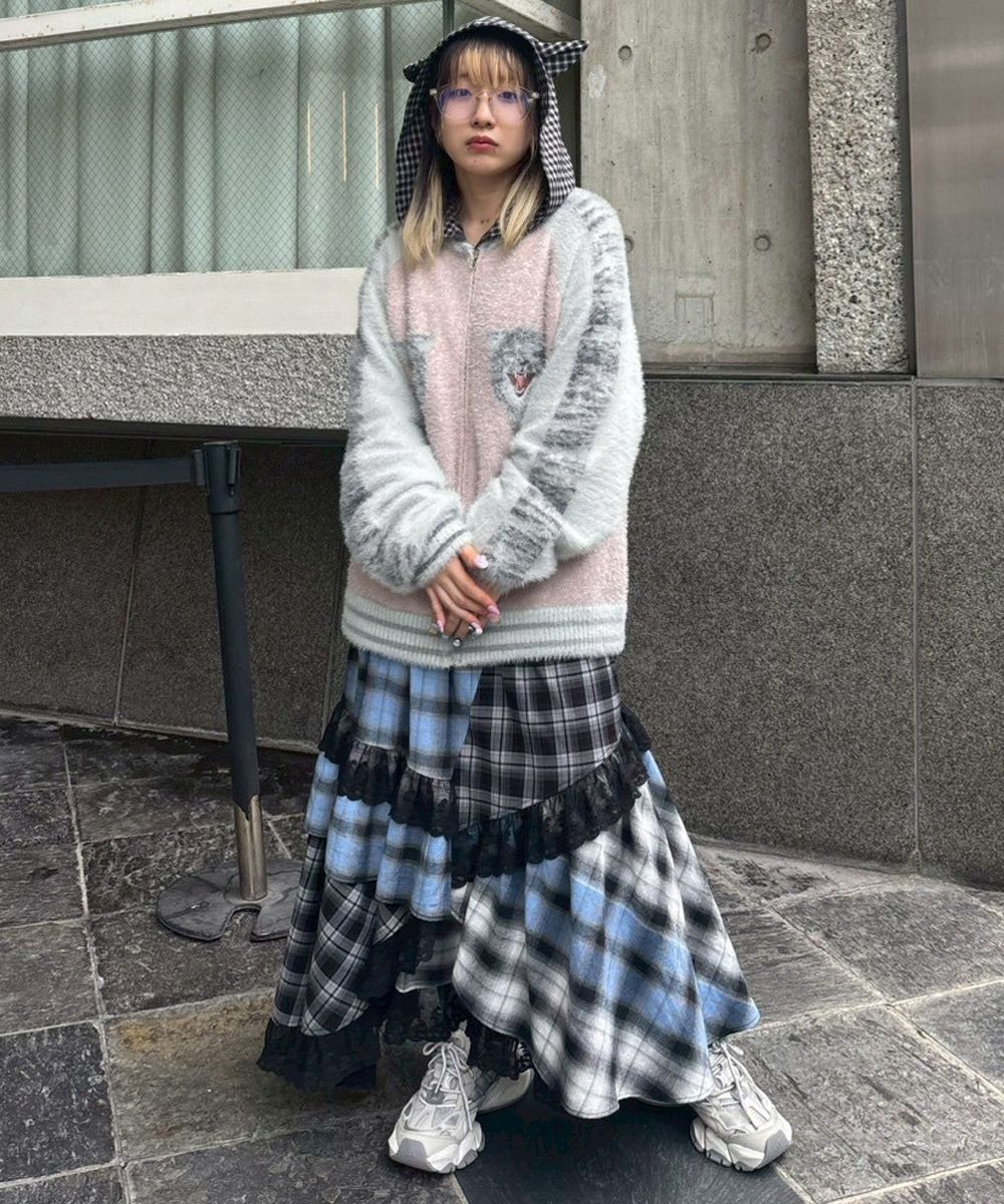 LACE CHECK SKIRT | Candy Stripper（キャンディ ストリッパー