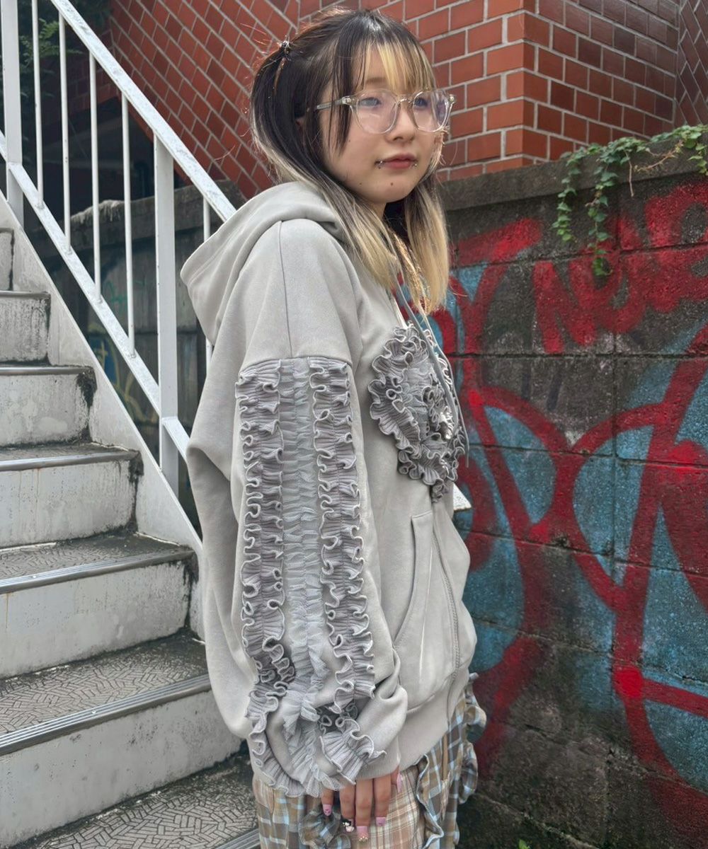 HEART FRILL HOODIE | Candy Stripper（キャンディ ストリッパー