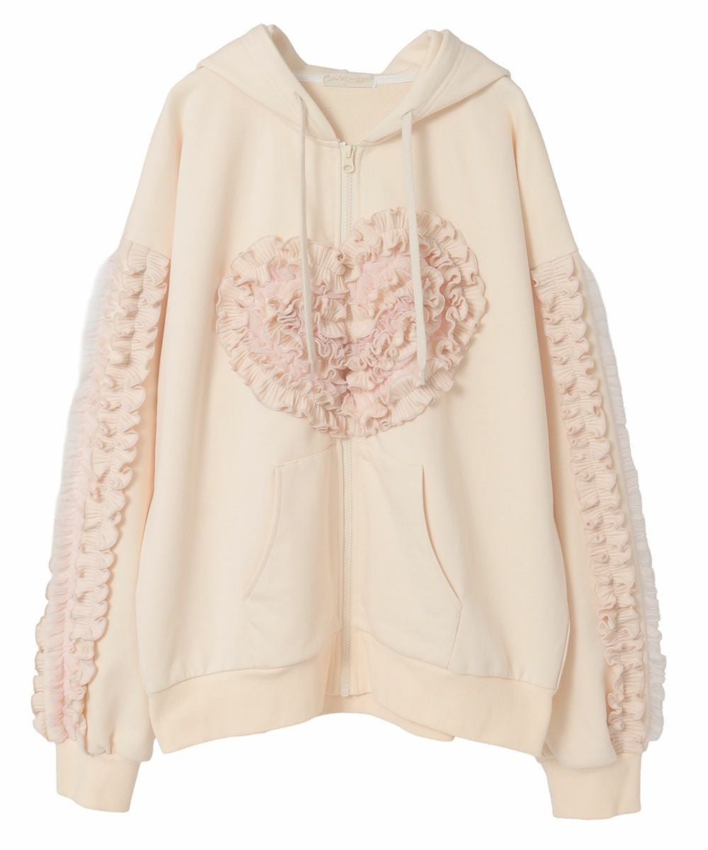 HEART FRILL HOODIE | Candy Stripper（キャンディ ストリッパー