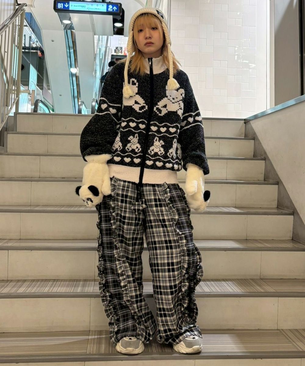 RABBIT KNIT TRACK JACKET | Candy Stripper（キャンディ ストリッパー