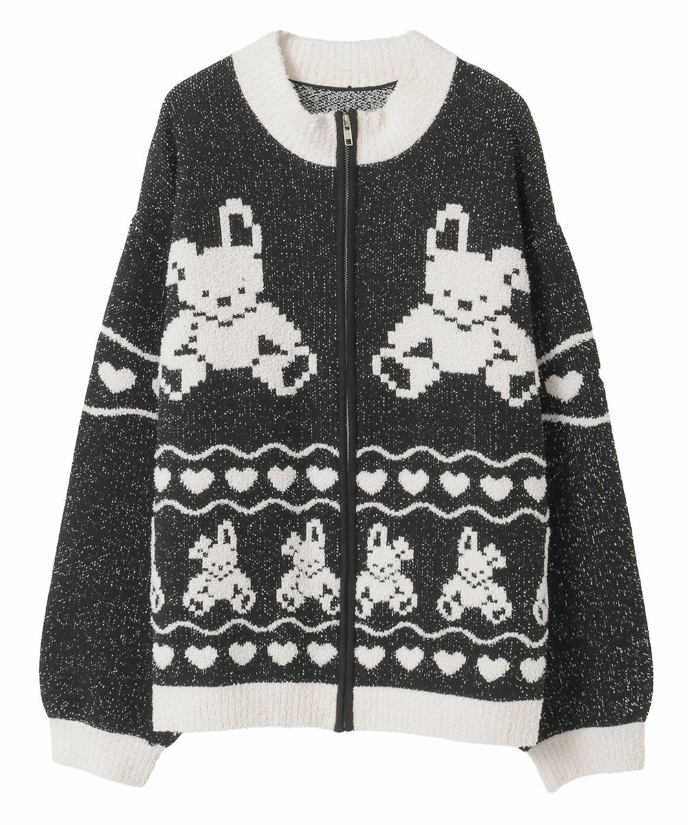 RABBIT KNIT TRACK JACKET | Candy Stripper（キャンディ ストリッパー