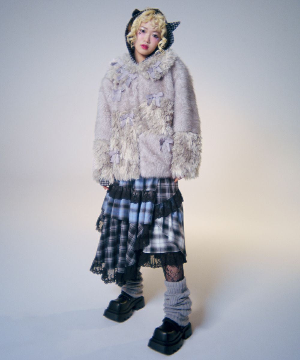 PATCH WORK FUR JACKET | Candy Stripper（キャンディ ストリッパー