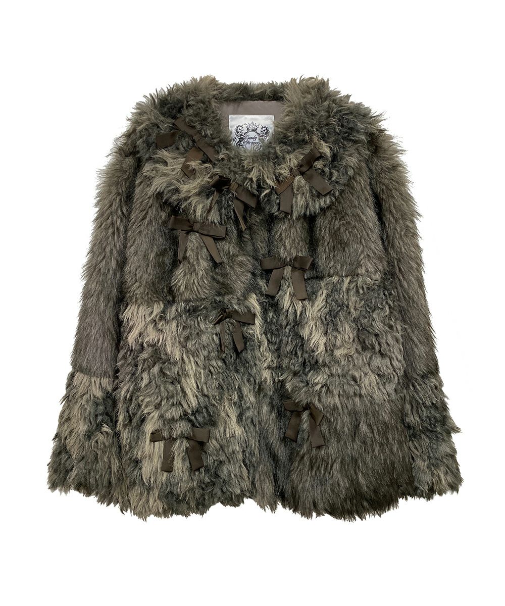 【新品未使用タグ付き】PATCH WORK FUR JACKET PATCH WORK FUR JACKET | Candy Stripper（キャンディ ストリッパー