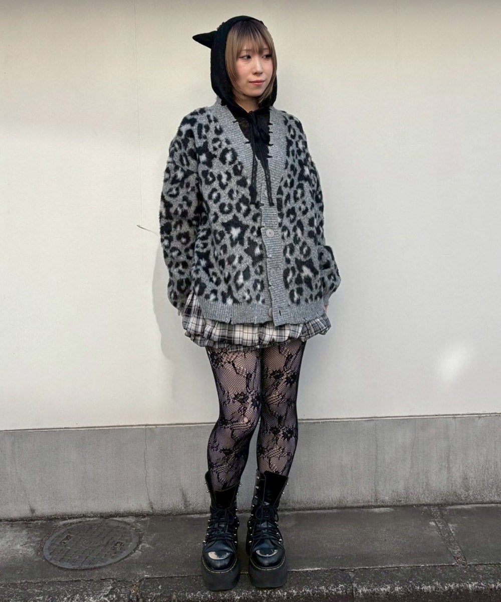 キャンディストリッパー STAR LEOPARD KNIT CARDIGAN FLUFFY STAR LEOPARD KNIT CARDIGAN | Candy Stripper（キャンディ