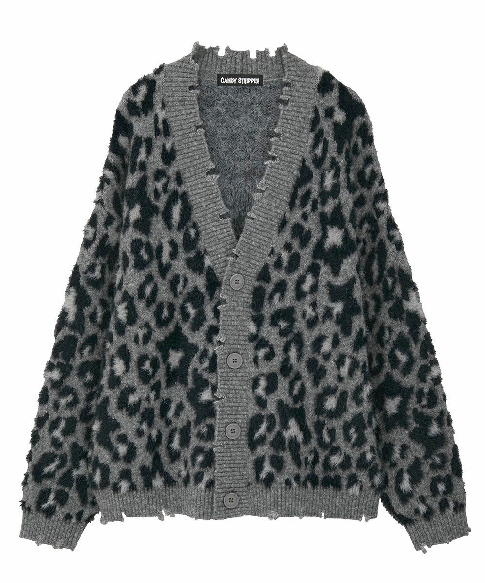 キャンディストリッパー STAR LEOPARD KNIT CARDIGAN FLUFFY STAR LEOPARD KNIT CARDIGAN | Candy Stripper（キャンディ