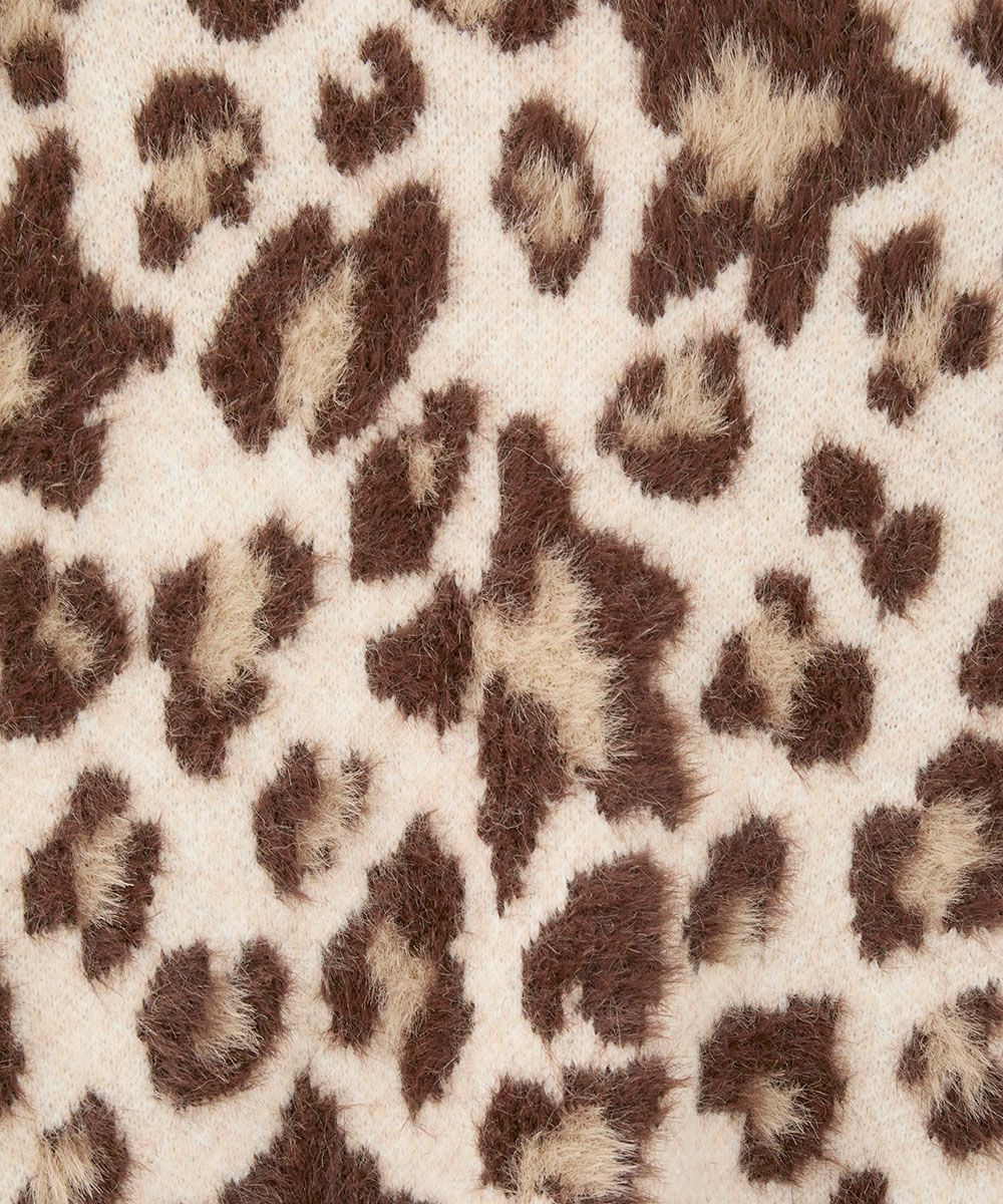 FLUFFY STAR LEOPARD KNIT CARDIGAN | Candy Stripper（キャンディ