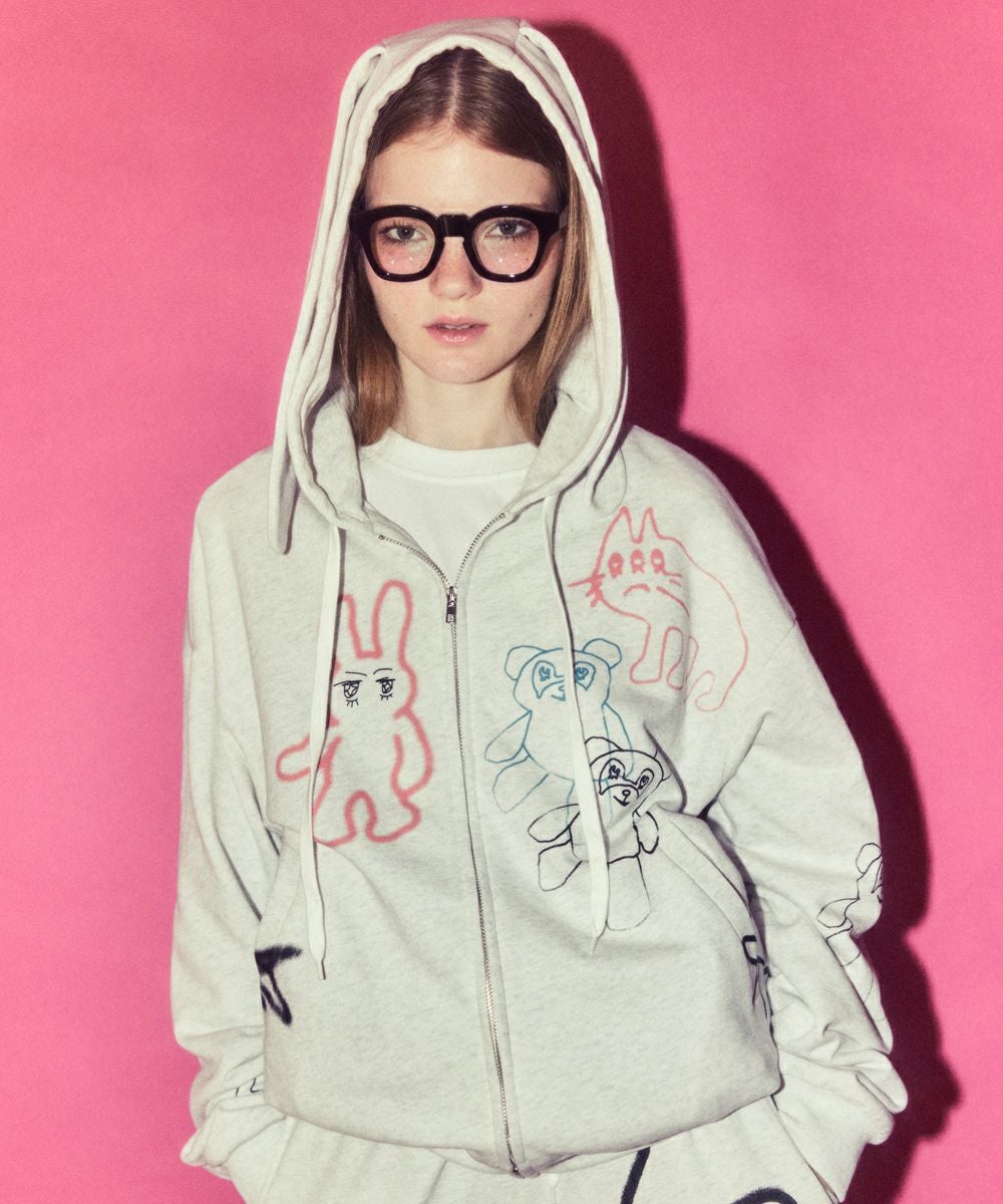 GRAFFITI PRINT HOODIE | Candy Stripper（キャンディ ストリッパー