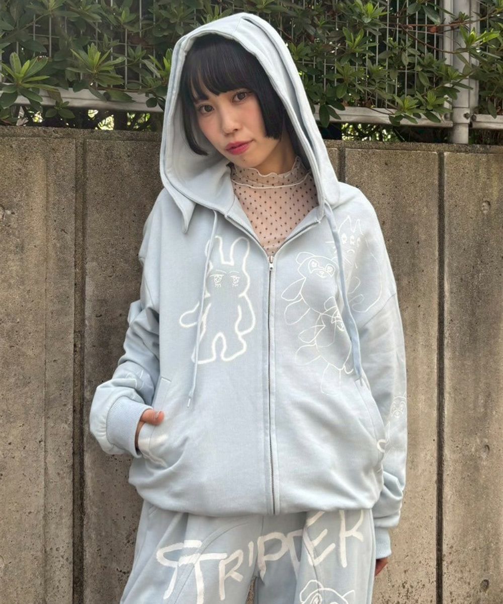 GRAFFITI PRINT HOODIE | Candy Stripper（キャンディ ストリッパー