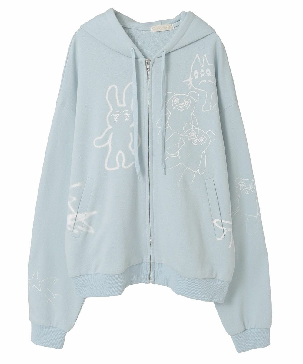 GRAFFITI PRINT HOODIE | Candy Stripper（キャンディ ストリッパー